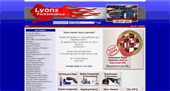 Desktop Screenshot of lyonsperformance.com